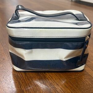 Kate spade Striped Navy and White Travel Cosmetic Bag